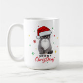 Schattige en Schattigee Santa Kitten Meowy Christm Koffiemok (Links)