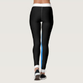 Schattige en sexy blauw wit en zwart leggings (Achterkant)