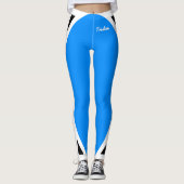 Schattige en sexy blauw wit en zwart leggings (Voorkant)