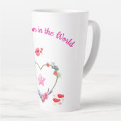 Schattige en Simpele Moederdag Latte Mok (Rechterhoek)