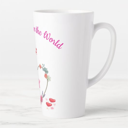 Schattige en Simpele Moederdag Latte Mok (Rechts)