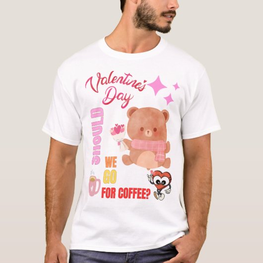 Schattige en speels Velentijns Dag T shirt (Voorkant)