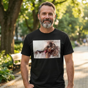 Schattige en speelse baby Aziatische olifant aquar T-shirt