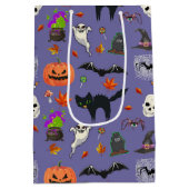 Schattige en spookachtig Halloween Medium Cadeauzakje (Achterkant)