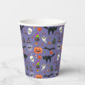 Schattige en spookachtig Halloween Papieren Bekers (Voorkant)