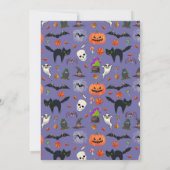 Schattige en spookachtig Halloween schoolbord Kaart (Achterkant)