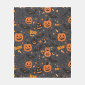 Schattige en spookachtig Halloween thema gezellig Fleece Deken (Voorkant)