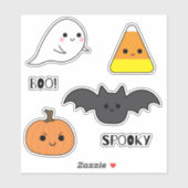 Schattige en spookachtig sticker (Vel)