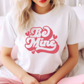 Schattige en trendy Be Mine Retro Roze Valentijn T-shirt