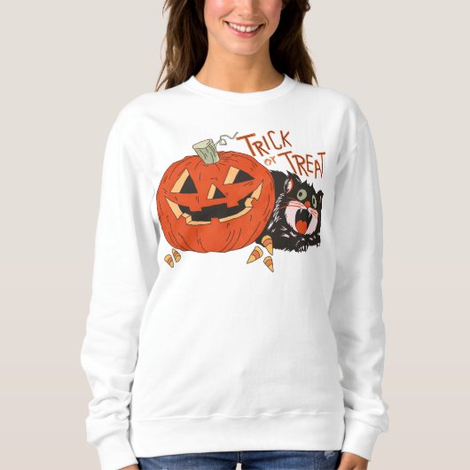 Schattige en Trendy  Retro Halloween Trui (Voorkant)