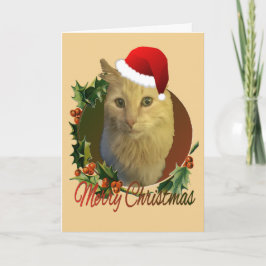 Schattige en unieke kat Kerstkaart Feestdagen Kaart