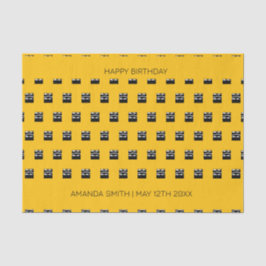 Schattige en vet Sinaasappel, zwart en wit verjaar Tissuepapier