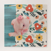 Schattige en vrolijk Boerderij Dierenbiggetje Legpuzzel (Horizontaal)