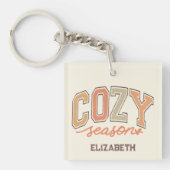 Schattige en zoet "Gezellig Seizoen" Herfst / Herf Sleutelhanger (Voorkant)