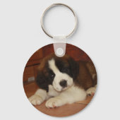 Schattige en zoete Bernard Puppy Sleutelhanger (Voorkant)