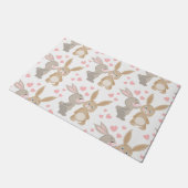 Schattige Enamored Bunnies Deurmat (Schuin)