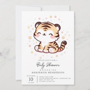 Schattige Enchanted Tiger Baby shower Kaart