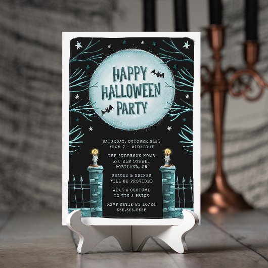 Schattige & enge begraafplaats Fijne Halloween-fee Kaart