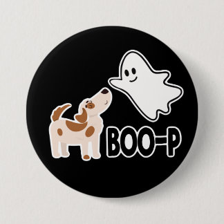 Schattige enge Boo Pup Halloween Ronde Button 7,6 Cm