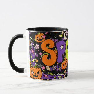 Schattige enge geest Halloween Mok