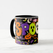 Schattige enge geest Halloween Mok (Voorkant links)