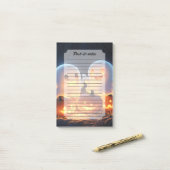 Schattige enge Halloween cartoon geesten gloeiende Post-it® Notes (Op bureau)