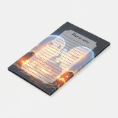 Schattige enge Halloween cartoon geesten gloeiende Post-it® Notes (Schuin)
