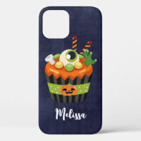 Schattige & enge Halloween-cupcake met een groot o