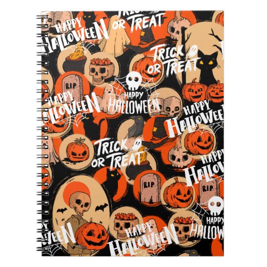 Schattige & enge Halloween griezelige sfeer Notitieboek (Voorkant)