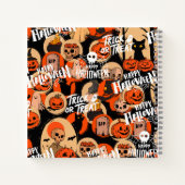 Schattige & enge Halloween griezelige sfeer Notitieboek (Achterkant)