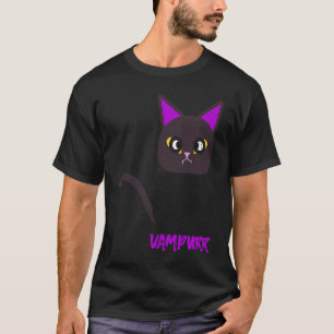 Schattige & enge vampier kat Halloween vrouwen T-shirt