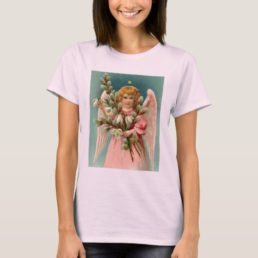 Schattige Engel in Roze Jurk (Voorkant)