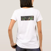 Schattige engel kat groene ogen t-shirt (Achterkant)