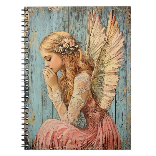 Schattige Engel Spiraal Notebook Notitieboek (Voorkant)