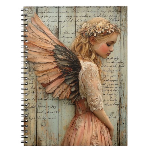 Schattige Engel Spiraal Notebook Notitieboek (Voorkant)