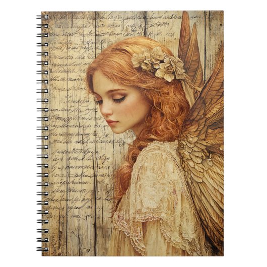 Schattige Engel Spiraal Notebook Notitieboek (Voorkant)
