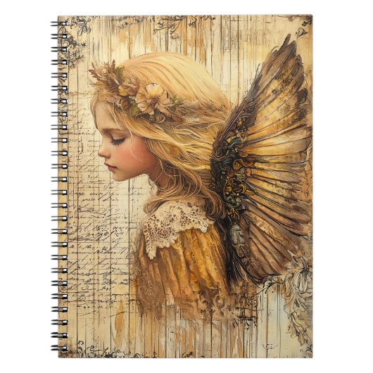 Schattige Engel Spiraal Notebook Notitieboek (Voorkant)