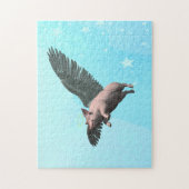 Schattige Engel Varken Vliegen in de lucht Legpuzzel (Verticaal)