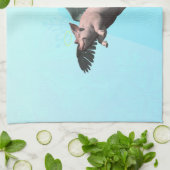 Schattige Engel Varken Vliegen in de lucht Theedoek (Gevouwen)