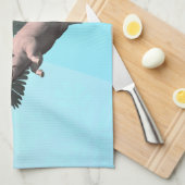 Schattige Engel Varken Vliegen in de lucht Theedoek (Quarter Fold)