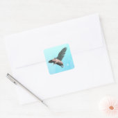Schattige Engel Varken Vliegen in de lucht Vierkante Sticker (Envelop)