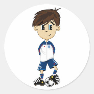 Schattige Engeland Soccer Boy Sticker