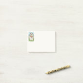 Schattige engelen met kruis en bloemen  post-it® notes (Op bureau)