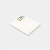 Schattige engelen met kruis en bloemen  post-it® notes (Schuin)