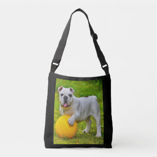 Schattige Engels Bulldog Basketbal Bulldog Lover G Crossbody Tas
