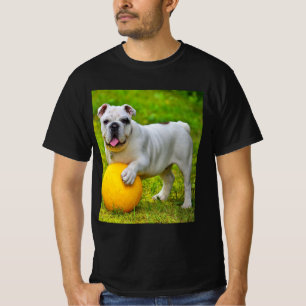 Schattige Engels Bulldog Basketbal Bulldog Lover G T-shirt
