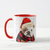 Schattige Engels Bulldog Kerstthema Mok (Links)