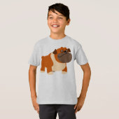 Schattige Engels Bulldog Kinderen T-shirt (Voorkant volledig)