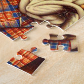 Schattige Engels Bulldog schilderij Legpuzzel (Zijkant)