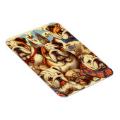 Schattige Engels Bulldog schilderij Magneet (Rechterzijde)